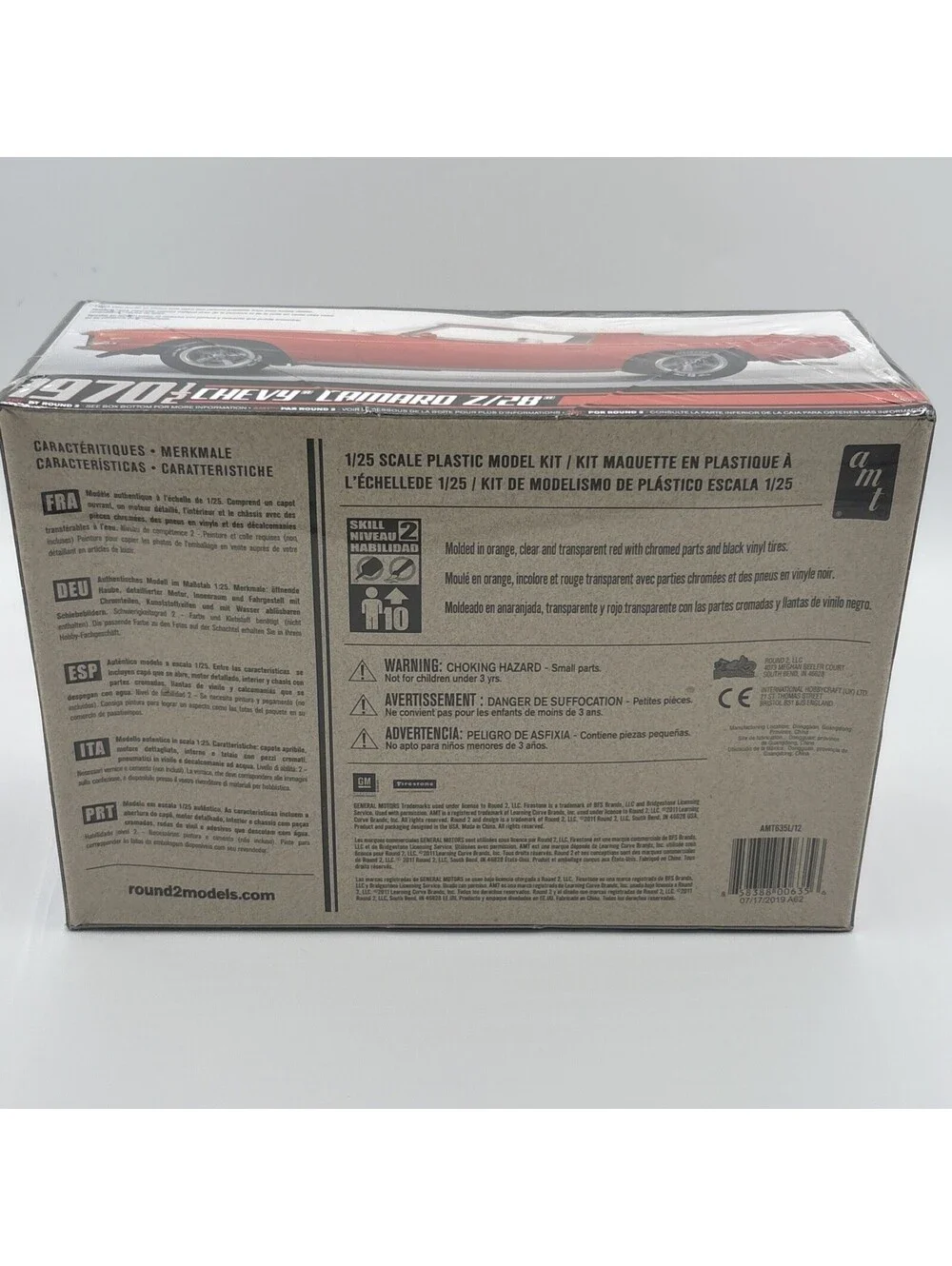 AMT 1970 1/2 Chevy Chevrolet Camaro Z28 1:25 Scale Plastic Model Car Kit